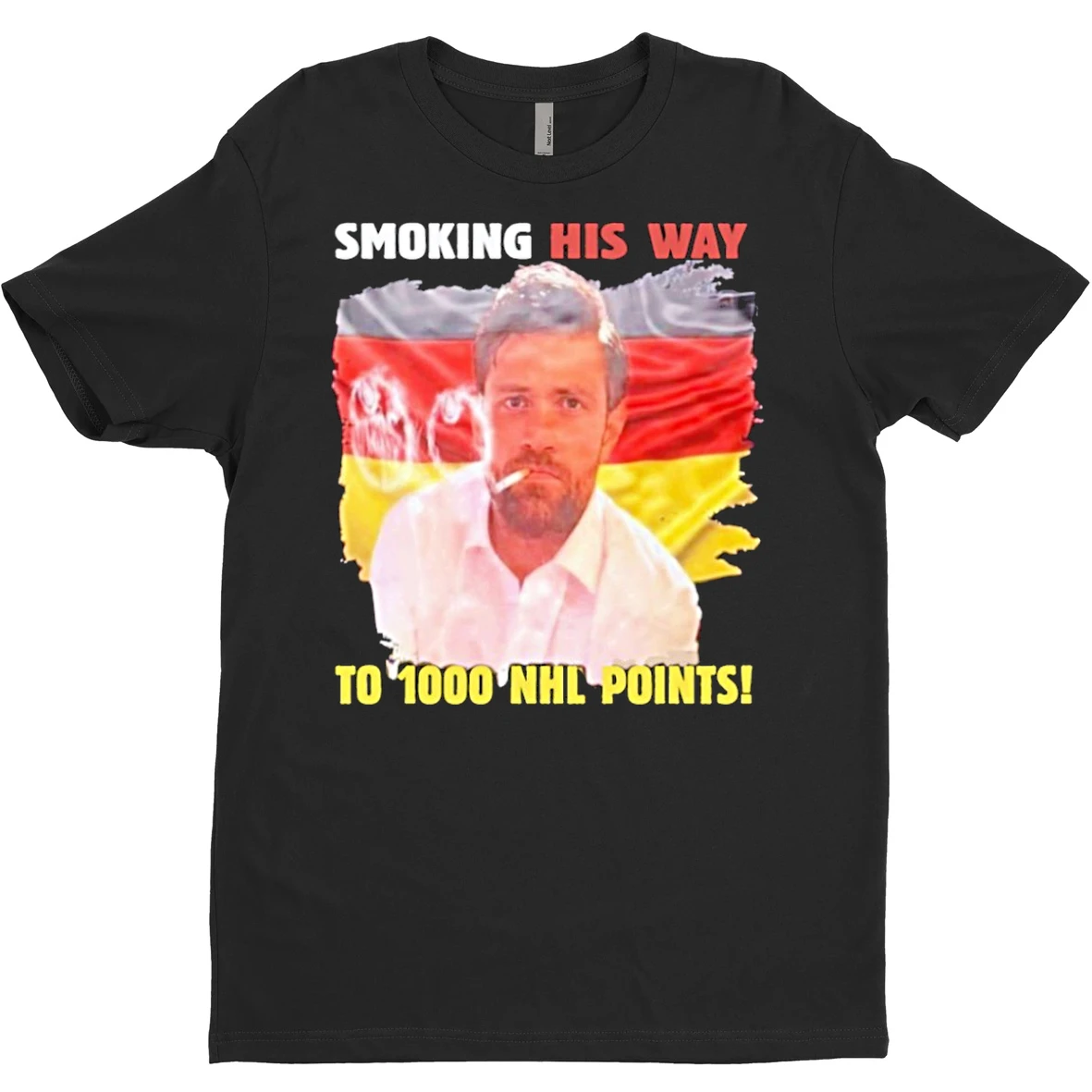 Original Leon Draisaitl Smoking His Way Top 1000 Nhl Points T Shirt Sweater