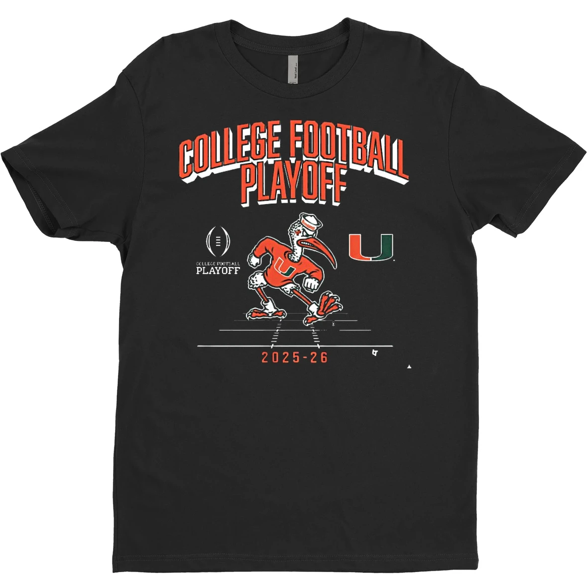 Original Miami Hurricanes Football 2025 26 College Football Playoff Mascot T Shirt Sweater