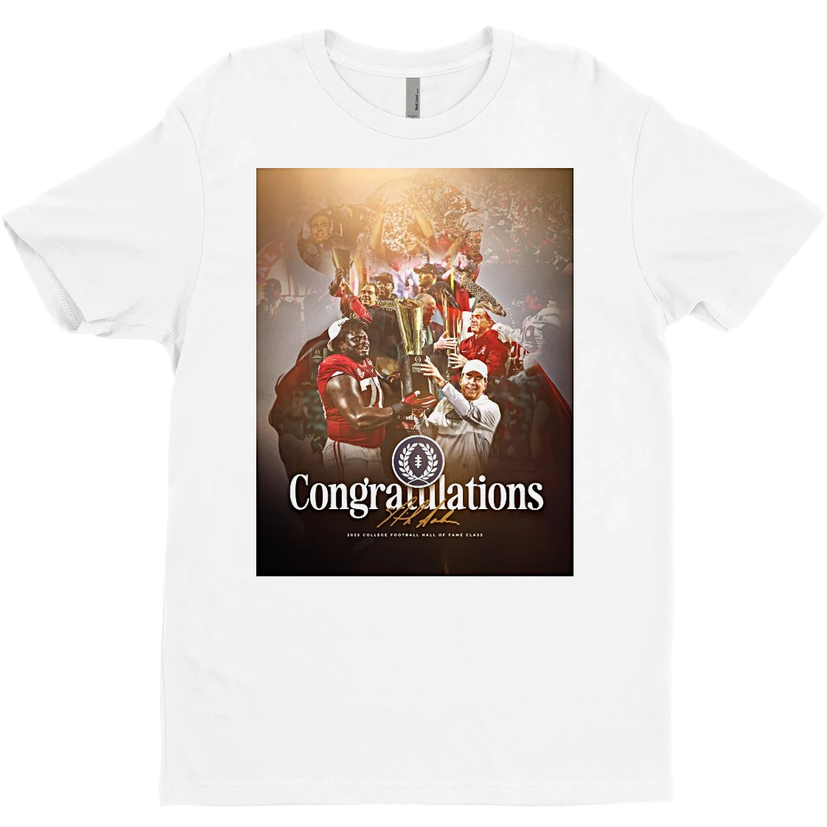 Original Nick Saban 2025 College Football Hall Of Fame Class Signature T Shirt Sweater