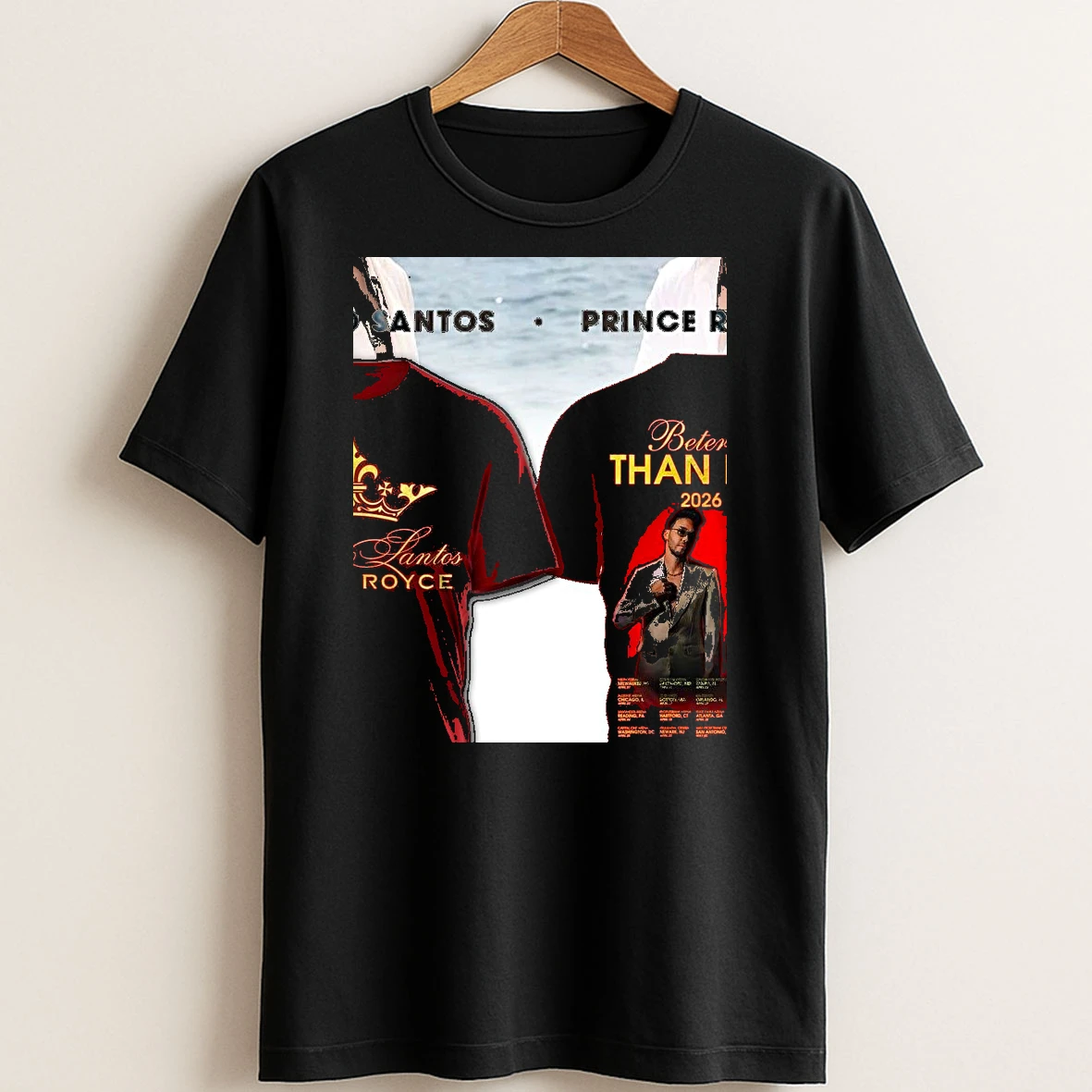 Original Romeo Santos Prince Royce Better Late Than Never 2026 Tour T Shirt Sweater