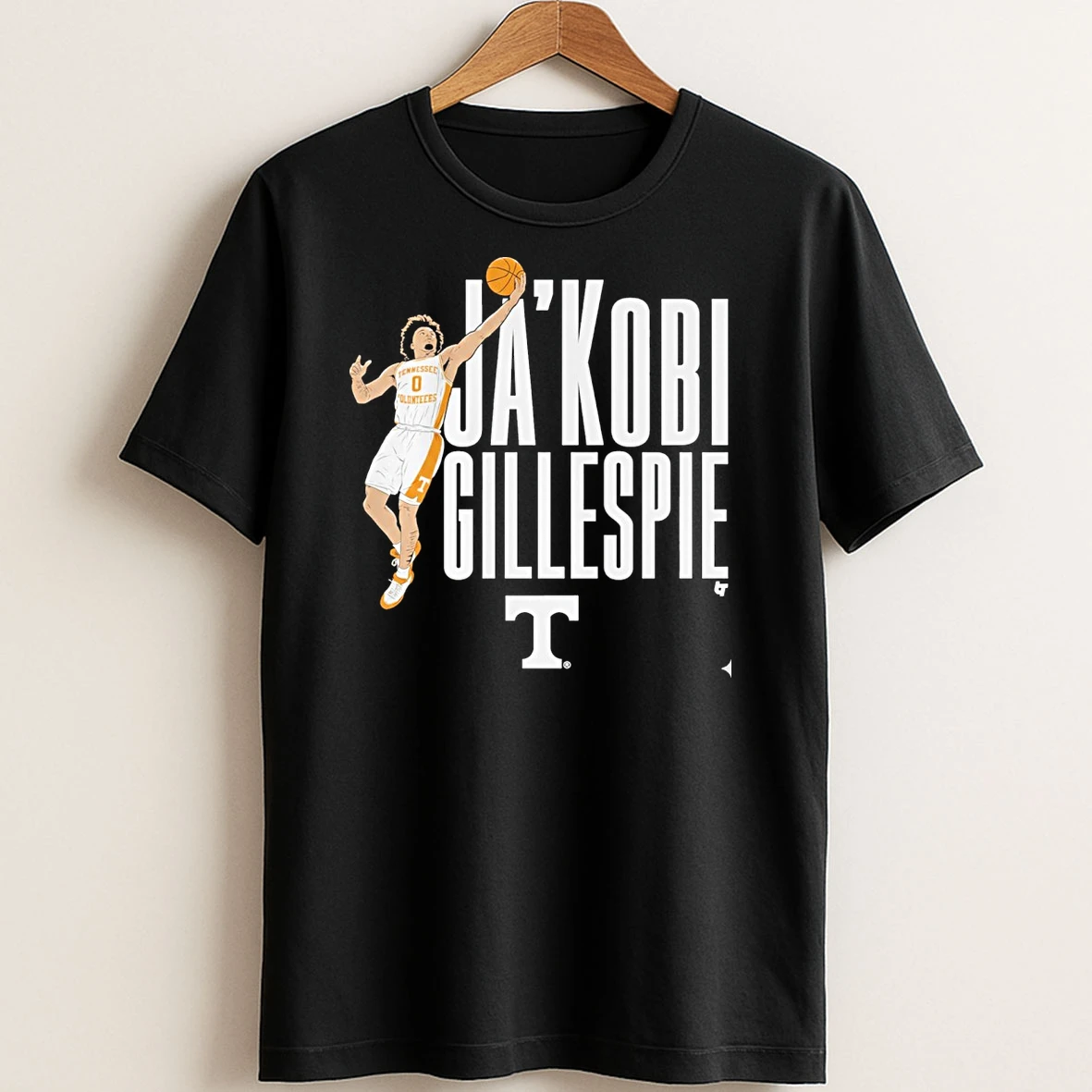 Original Tennessee Vols Basketball Jakobi Gillespie Name Pose T Shirt Sweater