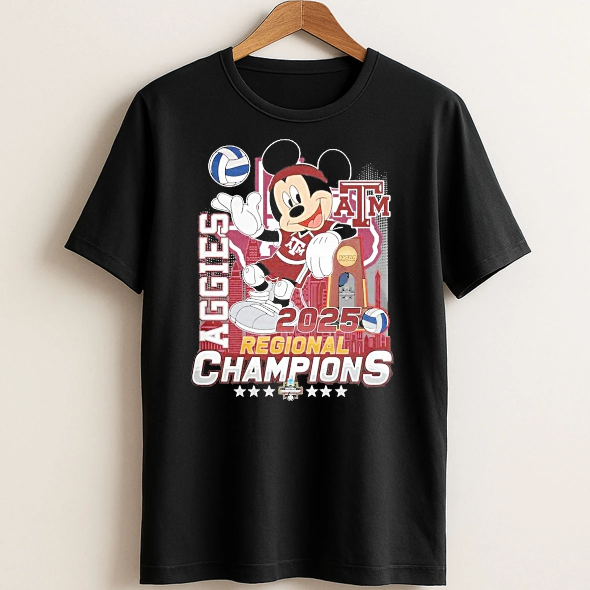 Original Texas Am Aggies 2025 Regional Champions Mickey T Shirt Sweater