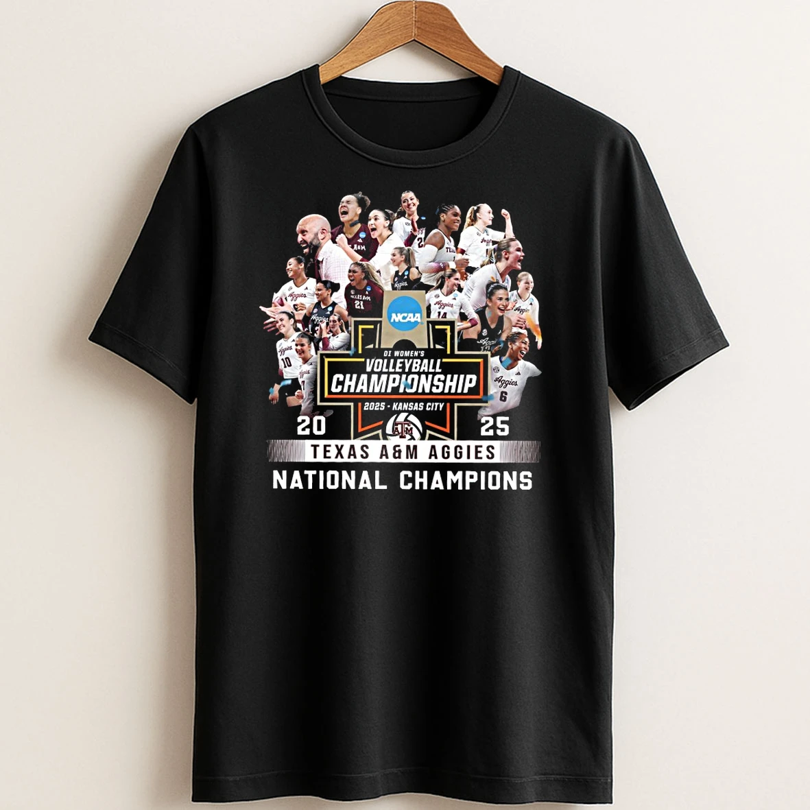 Original Texas Aggies Team Volleyball National Champions 2025 T Shirt Sweater