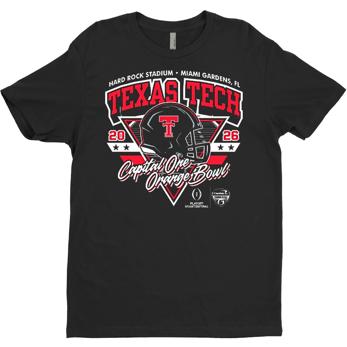 Original Texas Tech Red Raiders 2025 Cfp Capital One Orange Bowl Hard Rock Stadium Ocean Drive T Shirt Sweater