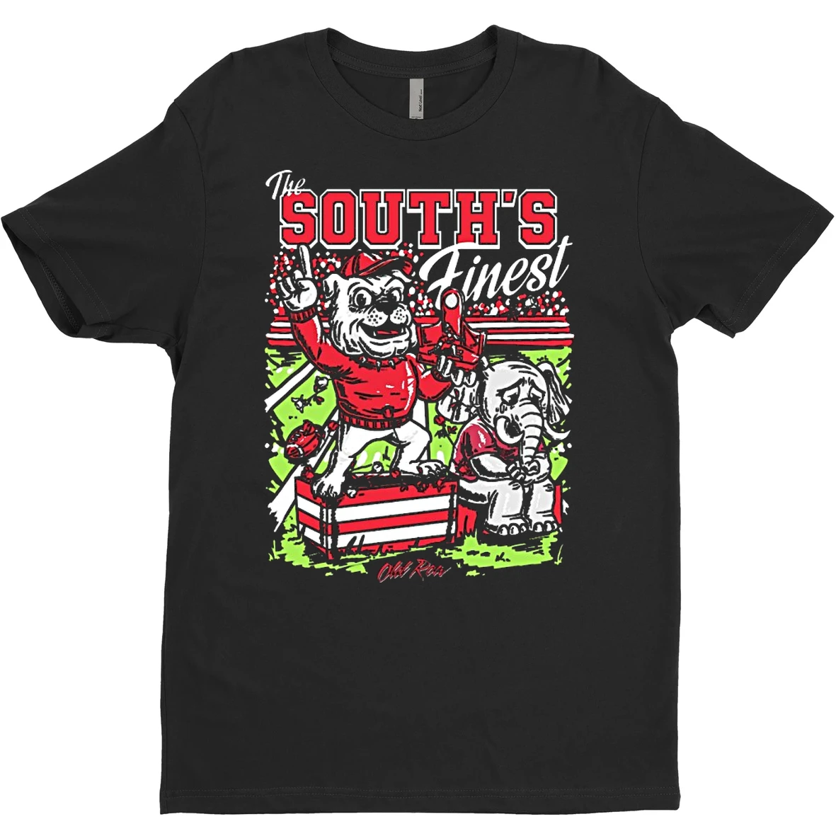 Original The Souths Finest Dawg Alabama Crimson Tide Vs Georgia Bulldogs Mascots T Shirt Sweater