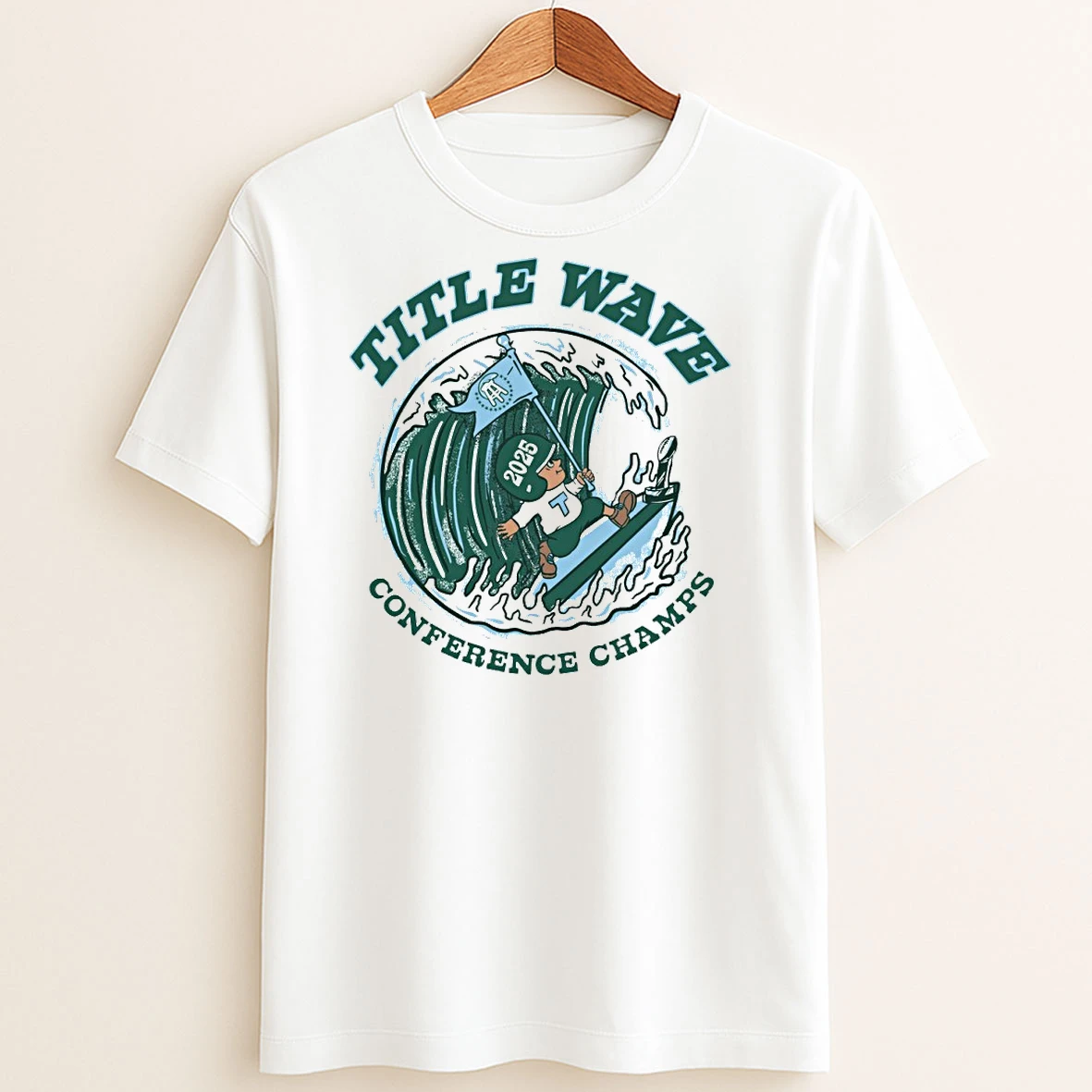 Original Title Wave Conference Champs 2025 Tulane Green Wave T Shirt Sweater