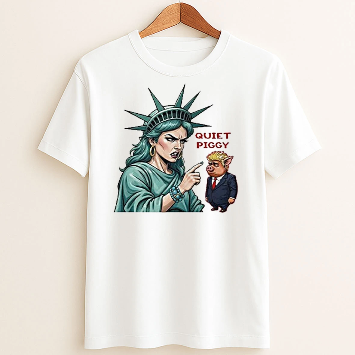 Original Trump Quiet Piggy Liberty T Shirt Sweater