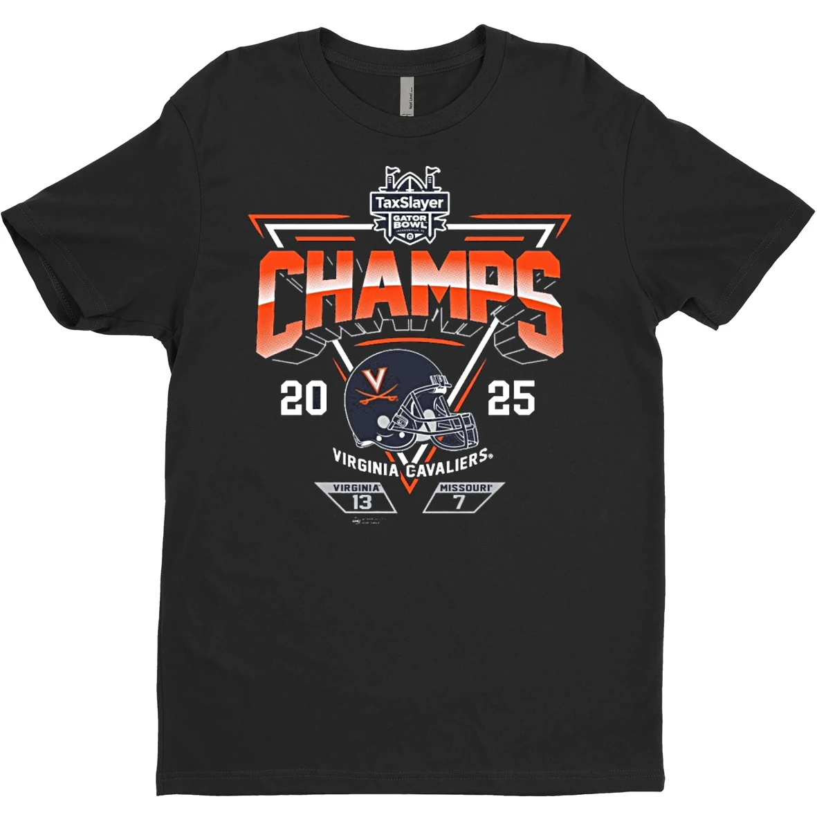 Original Virginia Cavaliers Football 2025 Taxslayer Gator Bowl Champs Helmet T Shirt Sweater