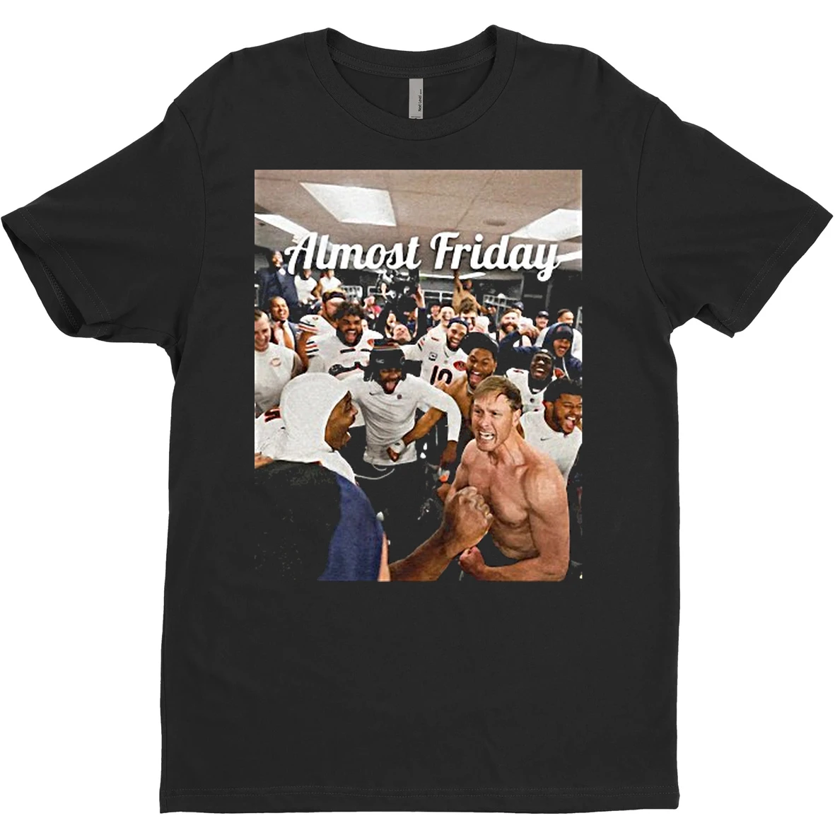 Original Almost Friday Ben Johnson Chicago Bears T Shirt Sweater