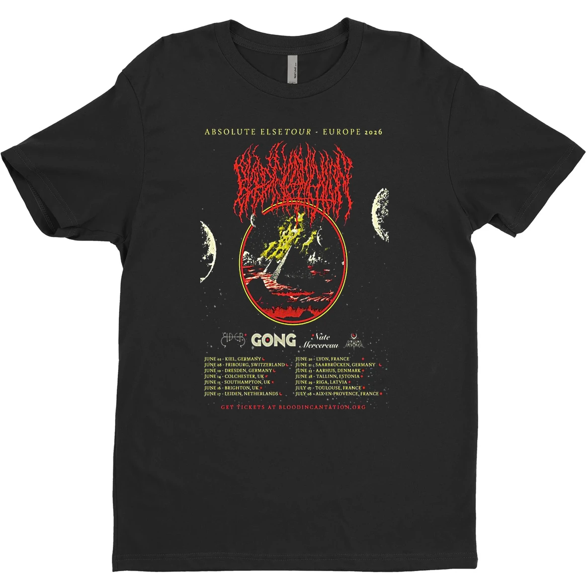 Original Blood Incantation Absolute Else Europe Tour 2026 T Shirt Sweater