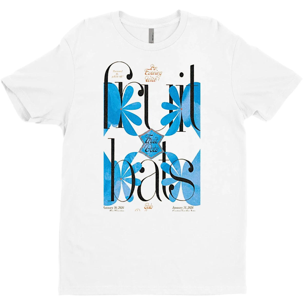 Original Fruit Bats Jan 30 31 2026 In California Tour T Shirt Sweater