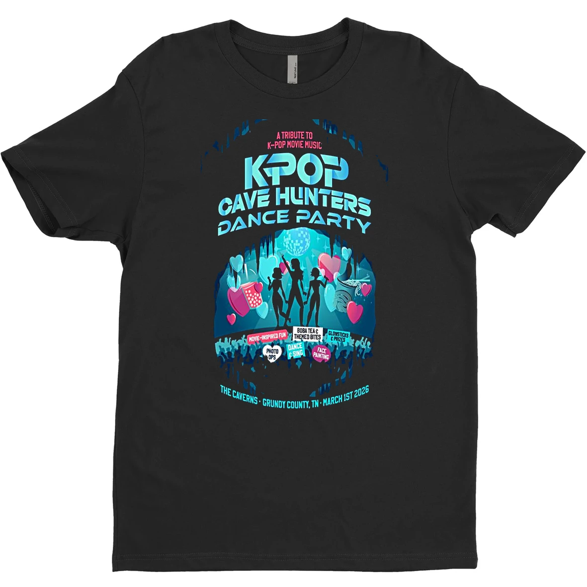 Original K Pop Hunters The Caverns Mar 1 2026 Tour T Shirt Sweater