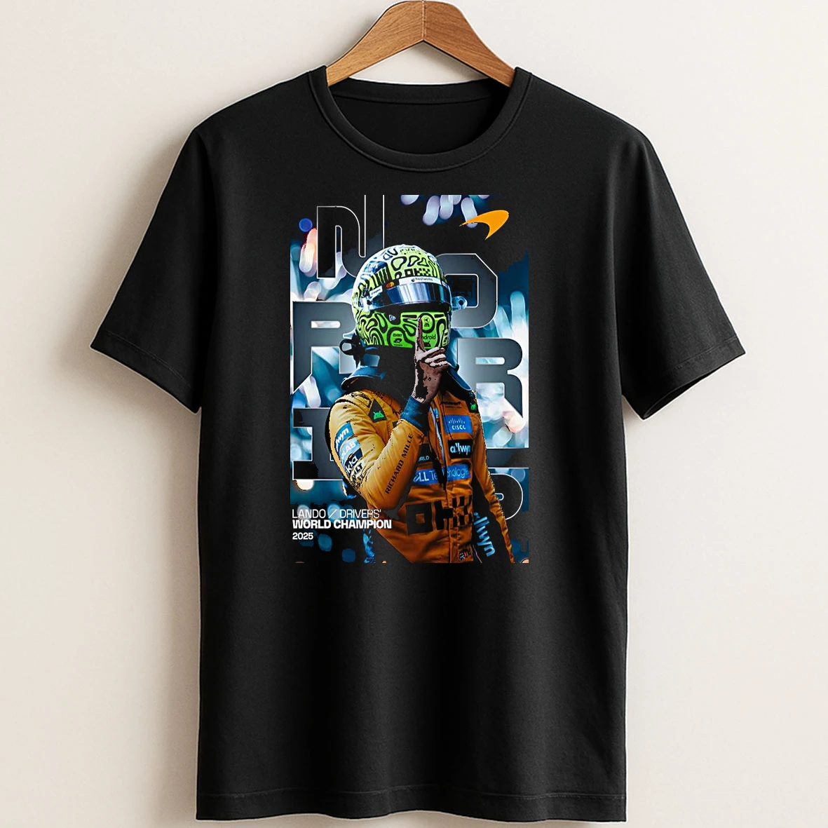 Original Mclaren Lando Norris Maiden World Drivers Championship Win 2025 T Shirt Sweater