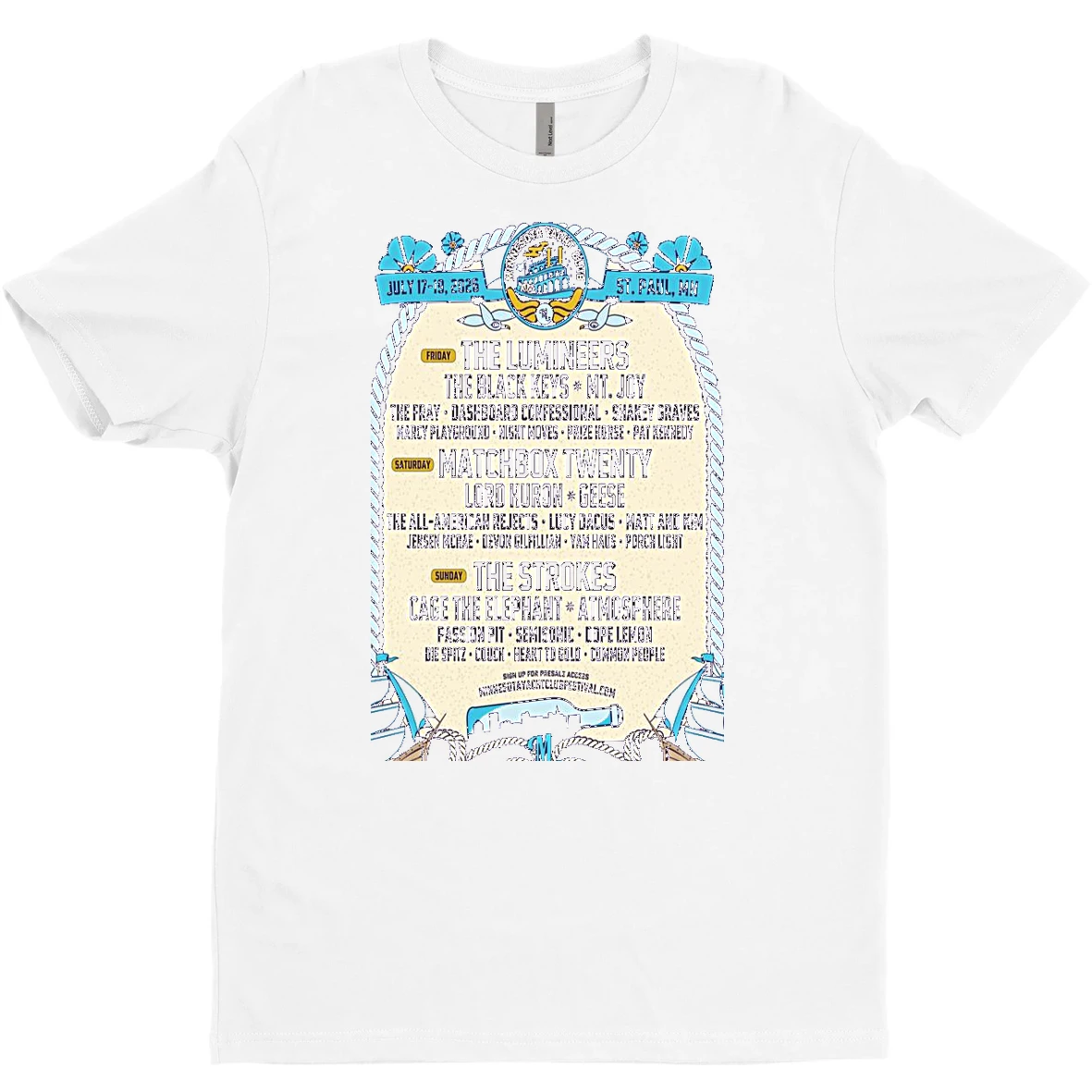 Original Minnesota Yacht Club St Paul Mn July 17 19 2026 Concert T Shirt Sweater