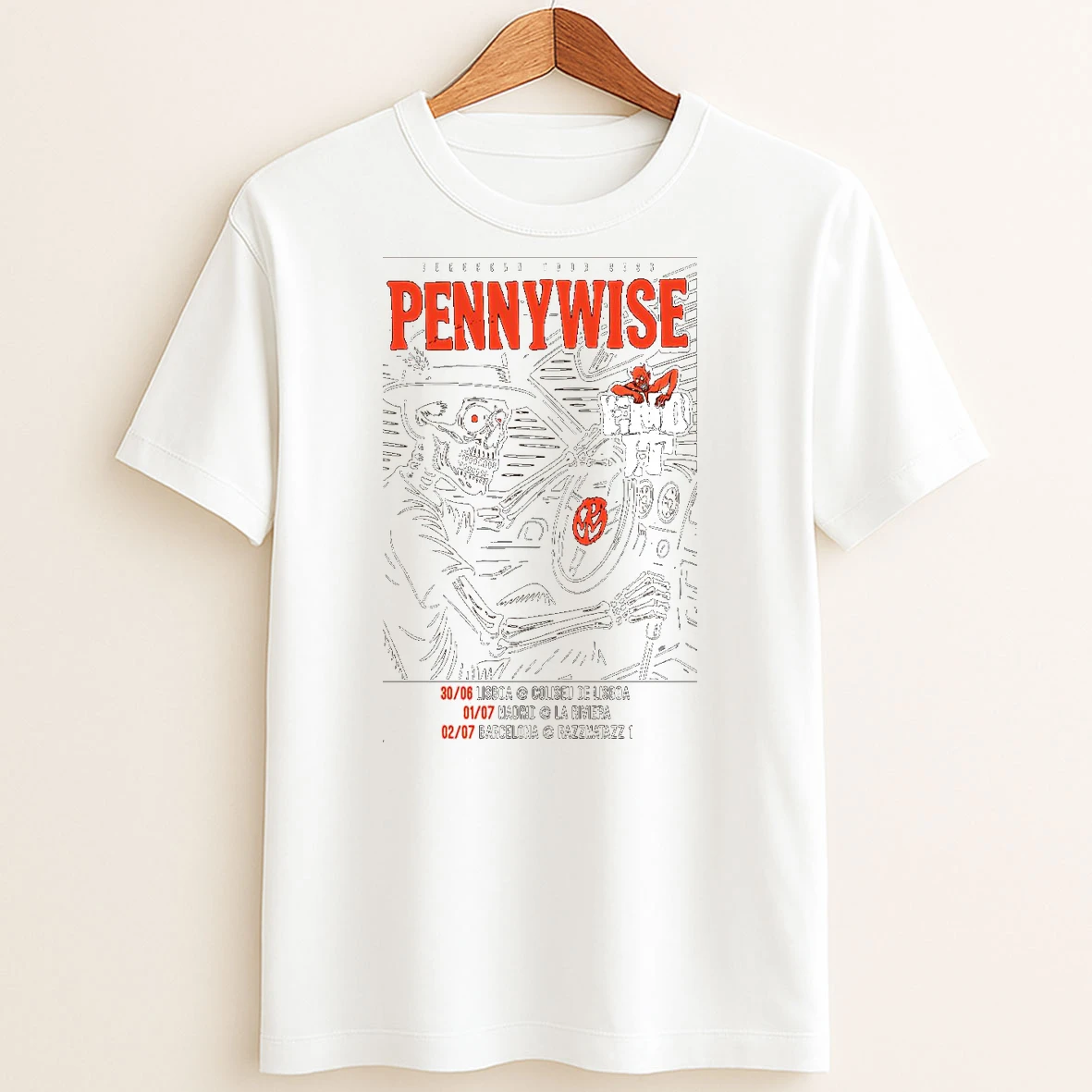 Original Pennywise European Shows 2026 T Shirt Sweater