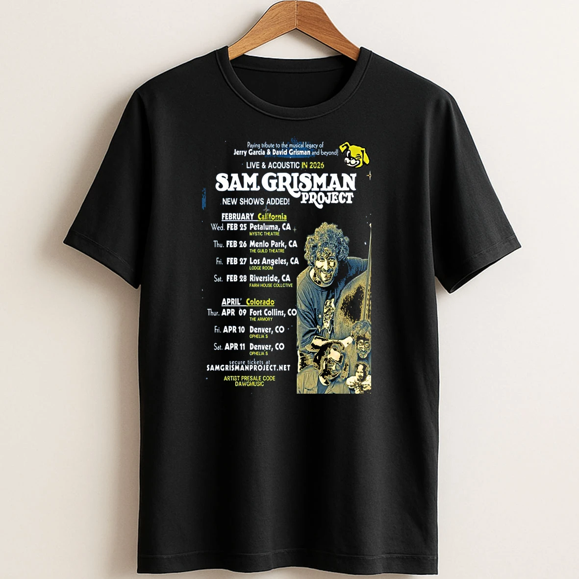 Original Sam Grisman Project February April Shows 2026 T Shirt Sweater