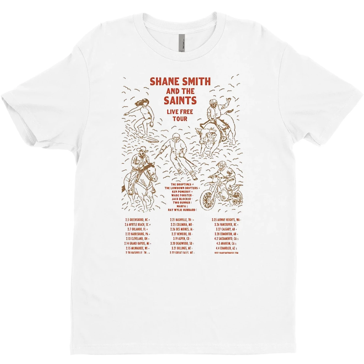 Original Shane Smith The Saints Live Free Tour 2026 T Shirt Sweater