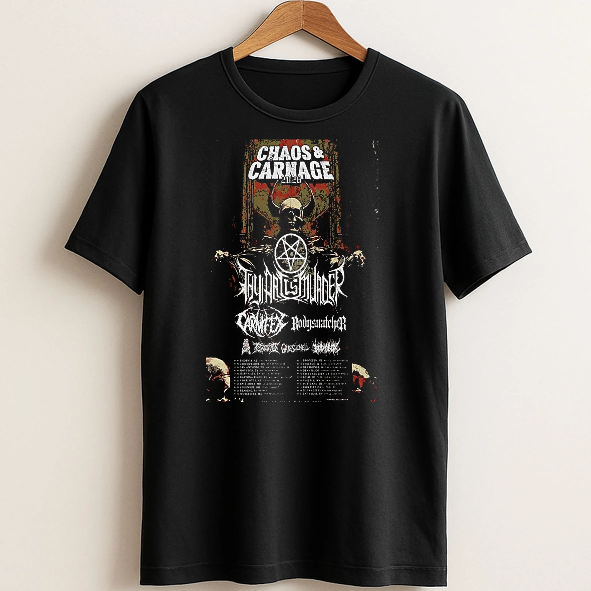 Original Thy Art Is Murder Chaos Carnage Show 2026 T Shirt Sweater