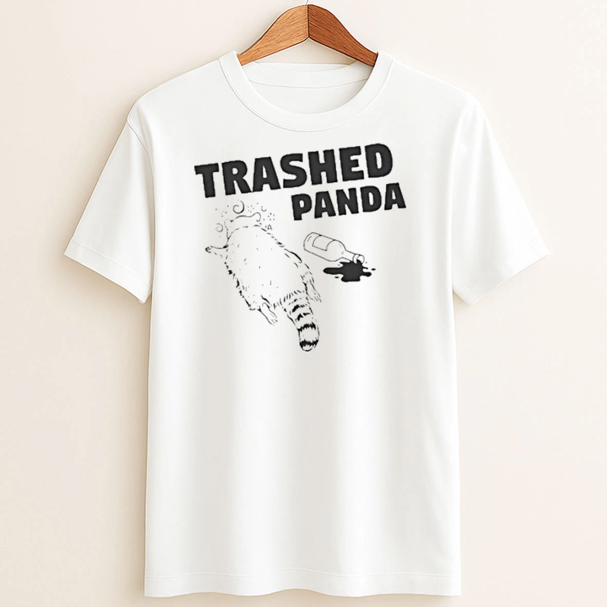Original Trashed Panda Hanover Drunk Raccoon T Shirt Sweater