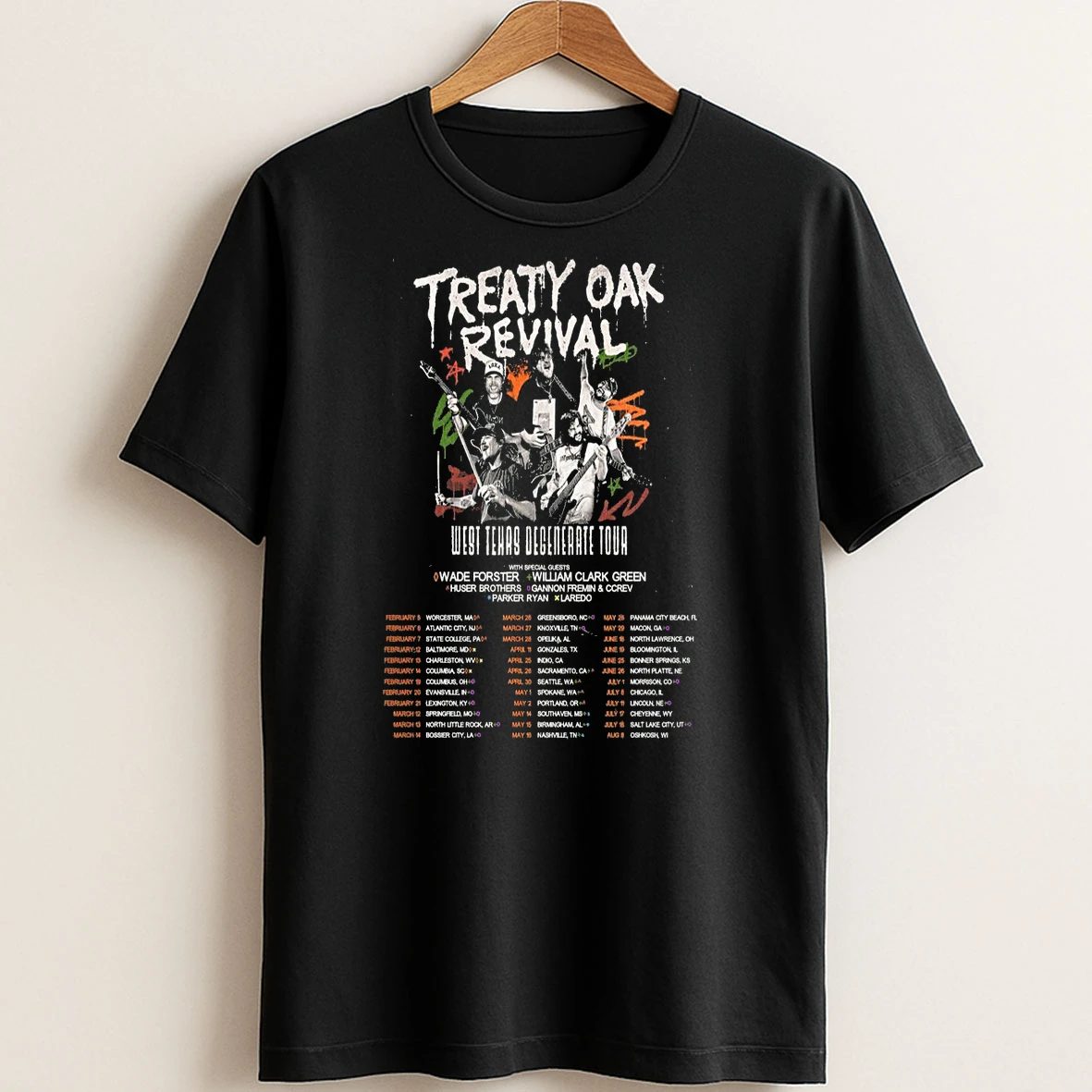 Original Treaty Oak Revival West Texas Degenerate Tour 2026 T Shirt Sweater