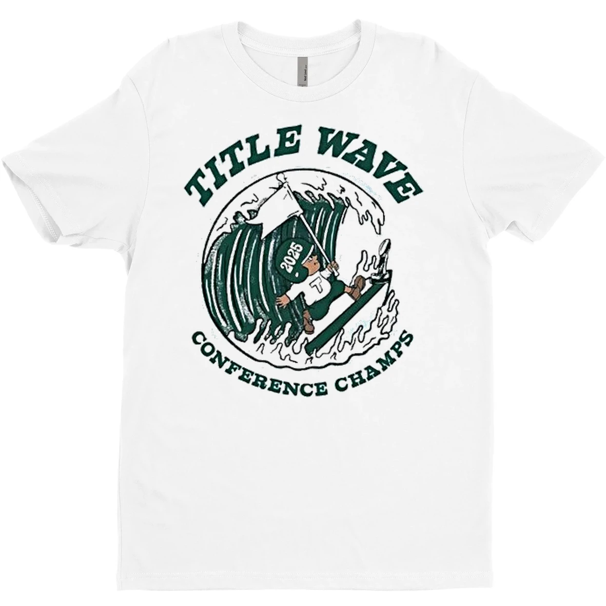 Original Tulane Green Wave Title Wave Conference Champs 2025 T Shirt Sweater