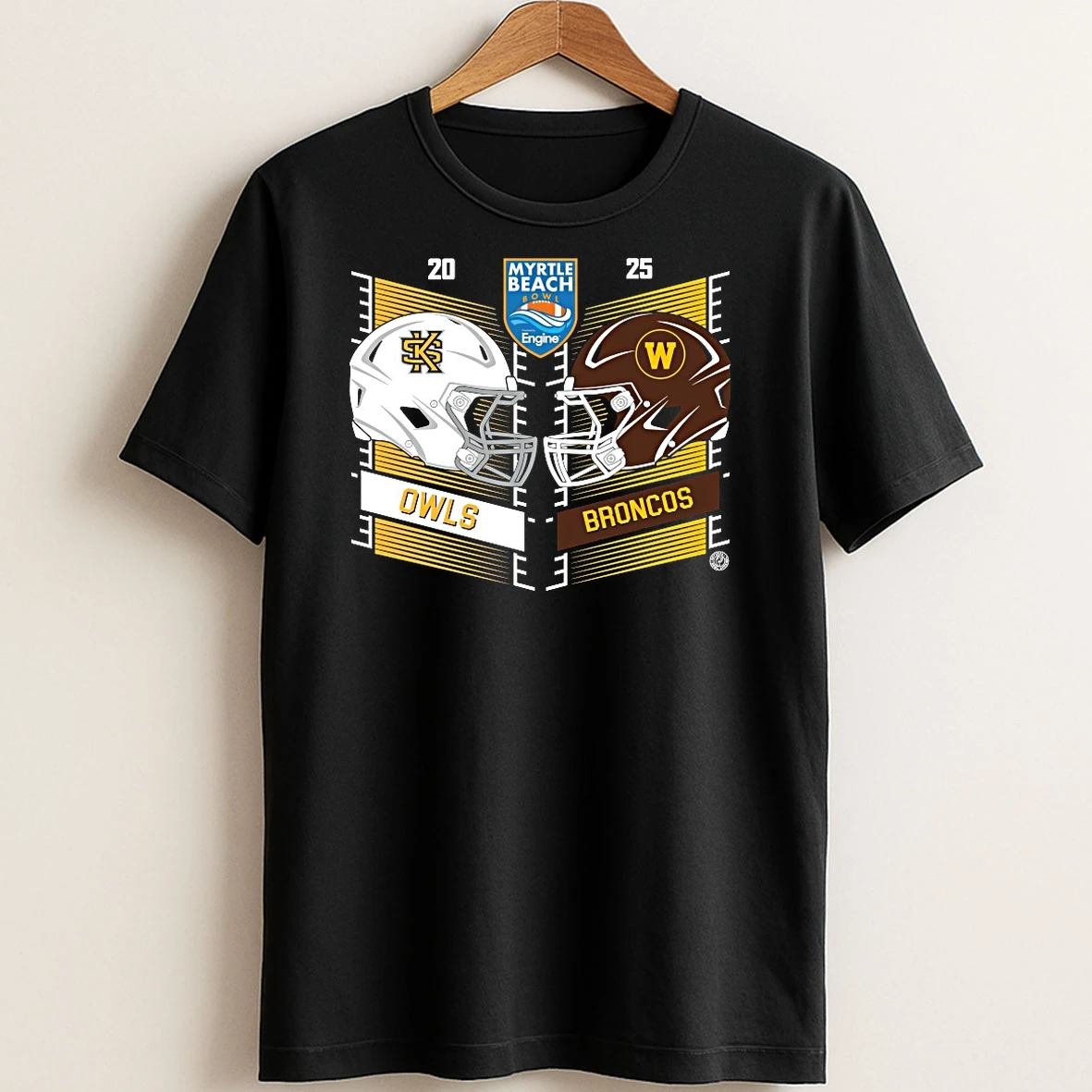 Albumcoverprint Mercuryshirt 20251210_122305 66_original Kennesaw State Owls Vs Western Michigan Broncos 2025 Myrtle Beach Bowl Head To Head Helmet T Shirt Sweater