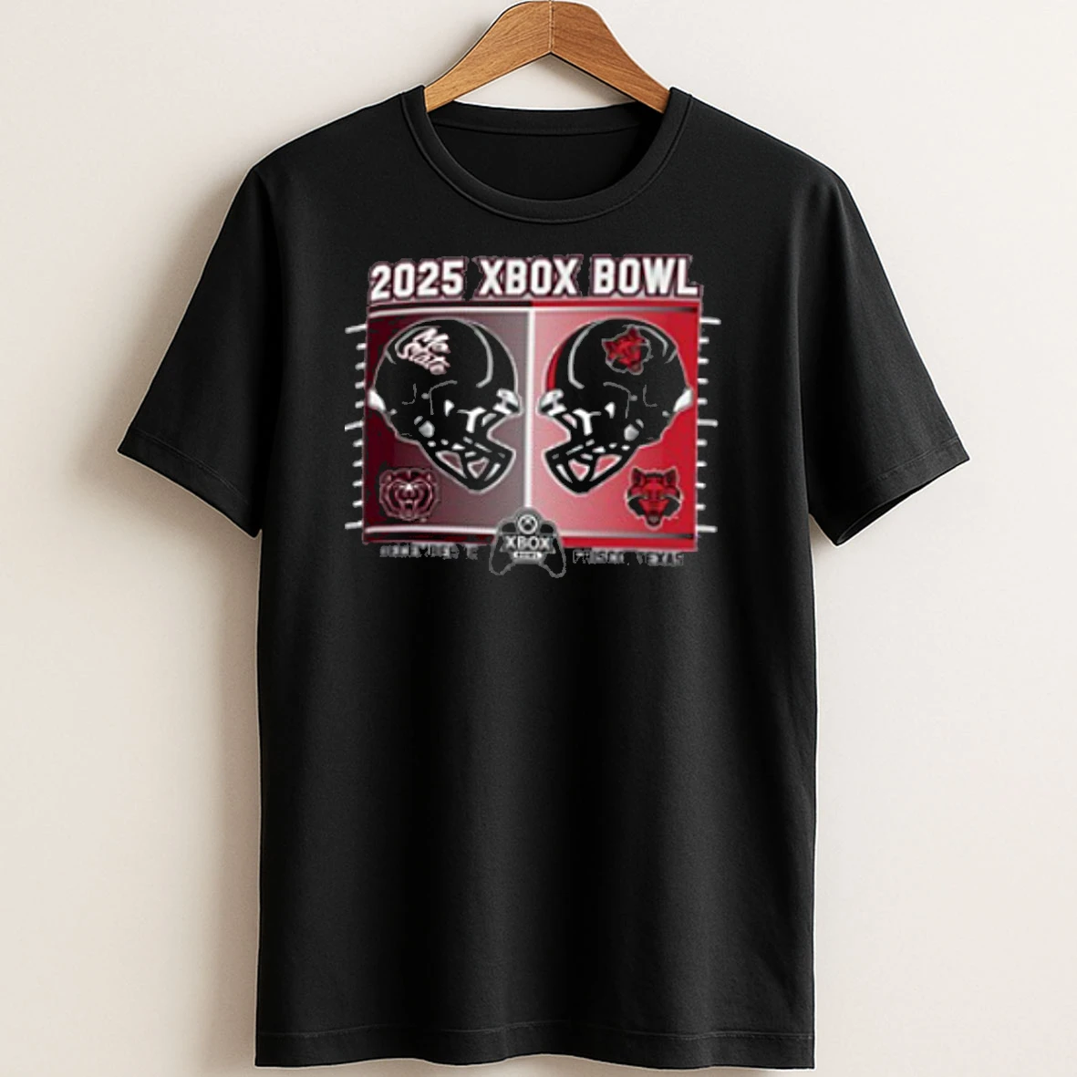 Albumcoverprint Mercuryshirt 20251210_122305 66_original Missouri State Bears Vs Arkansas State Red Wolves 2025 Xbox Bowl Dueling Helmets T Shirt Sweater