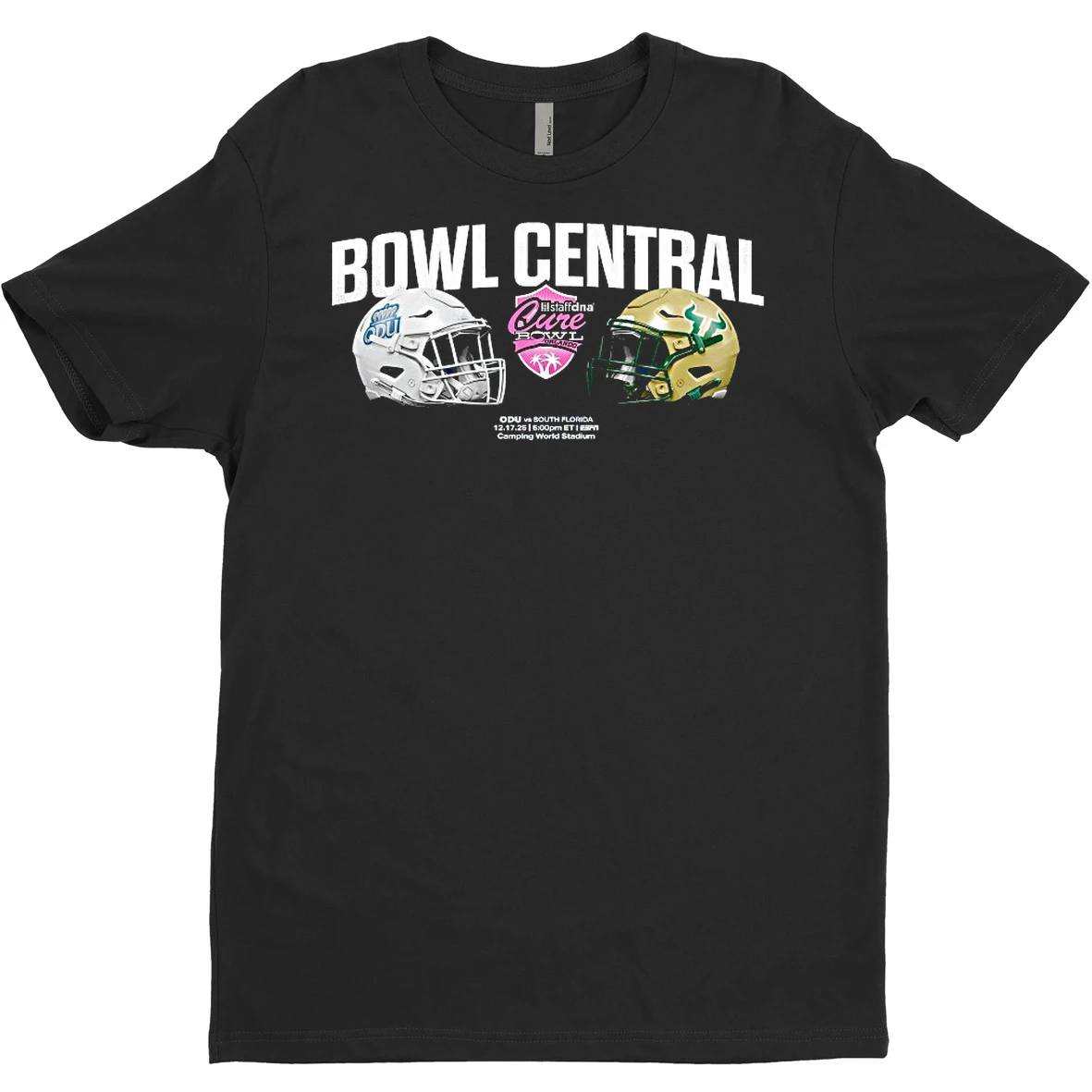 Albumcoverprint Mercuryshirt 20251210_122305 66_original Odu Vs South Florida 2025 Cure Bowl Central Dueling Helmets T Shirt Sweater