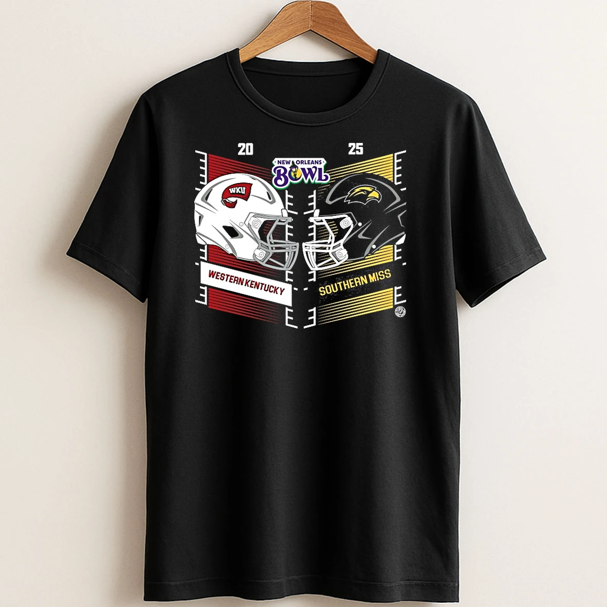 Albumcoverprint Mercuryshirt 20251210_122305 66_original Western Kentucky Hilltoppers Vs Southern Miss Golden Eagles 2025 New Orleans Bowl Head To Head Helmet T Shirt Sweater