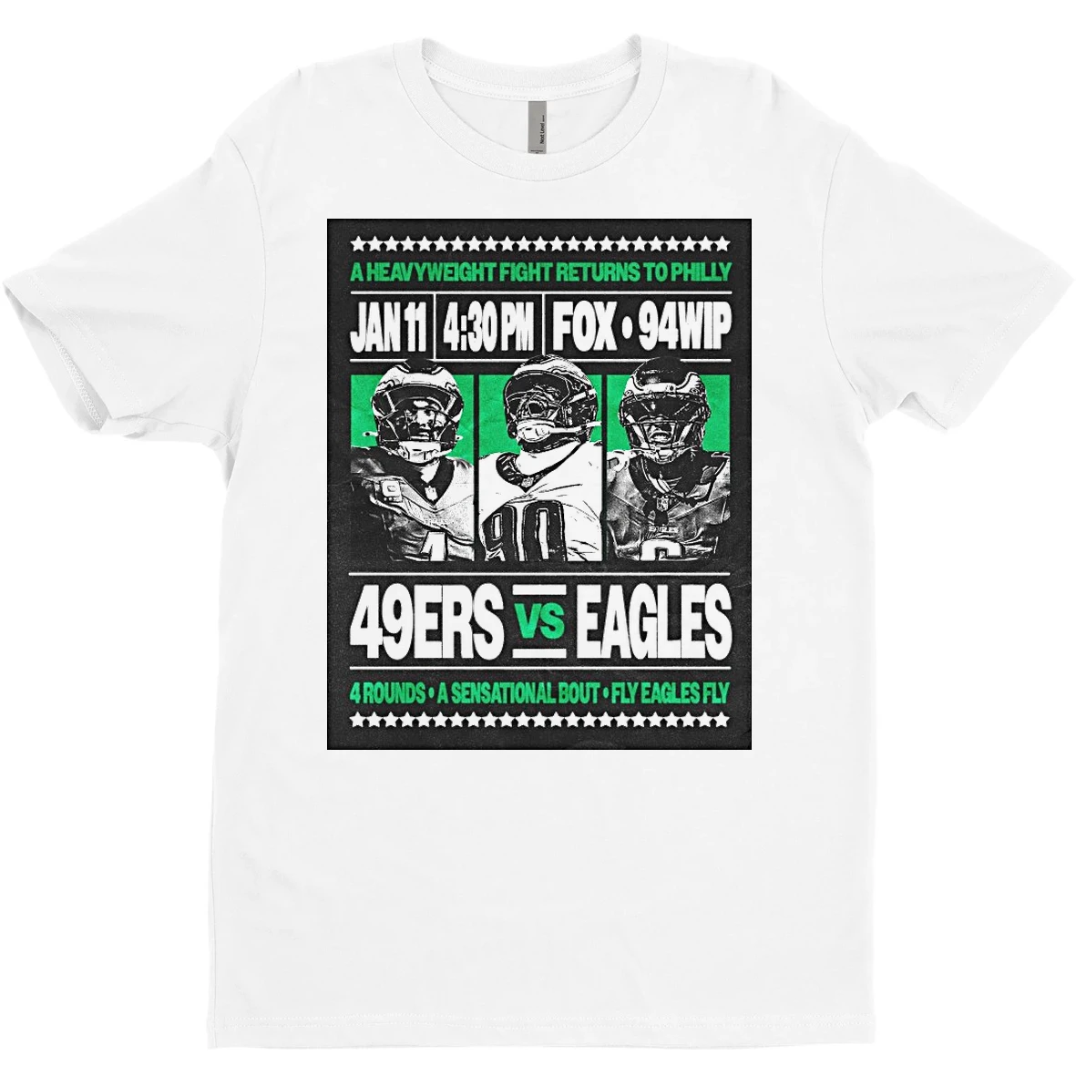 Original A Heavyweight Fight Returns To Philly Philadelphia Eagles Vs San Francisco 49ers Nfc Wild Card T Shirt Sweater