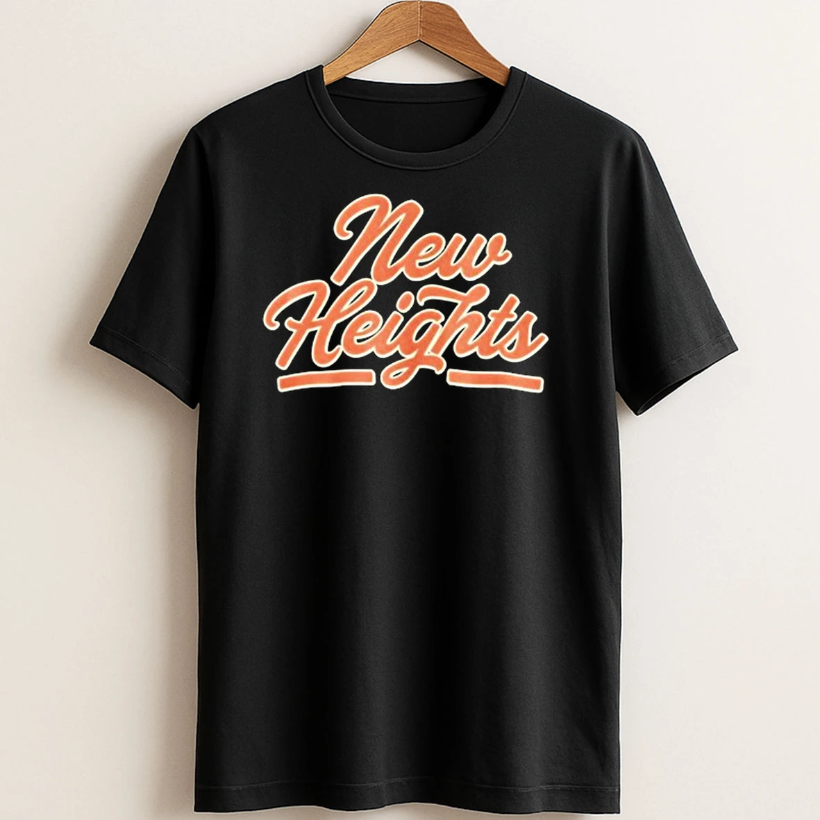 Original New Heights Script Logo T Shirt Sweater