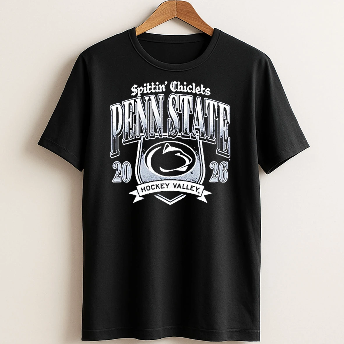 Original Penn State Hockey X Spittin Chiclets Emblem T Shirt Sweater
