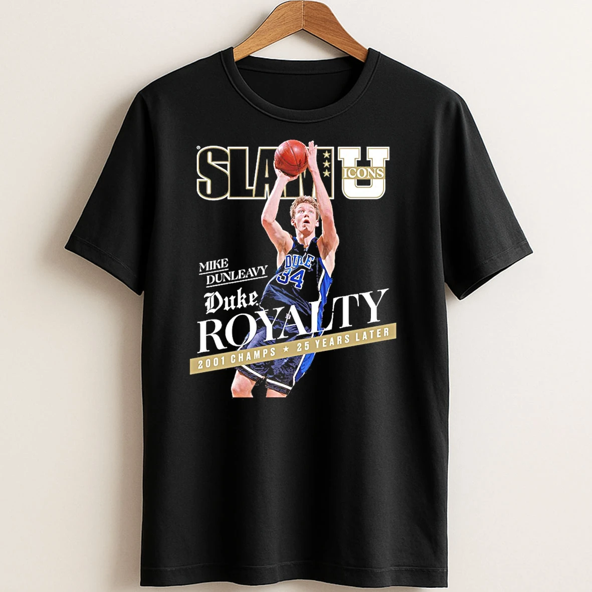 Original Slam U Icon Mike Dunleavy Duke Royalty 2001 Champs 25 Years Later T Shirt Sweater
