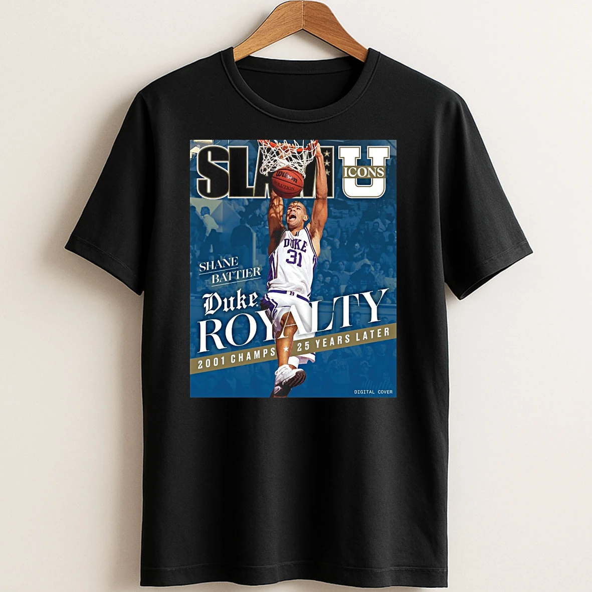 Original Slam Icons Legendary Shane Battier Duke Royalty 2001 Champs 25 Years Later T Shirt Sweater