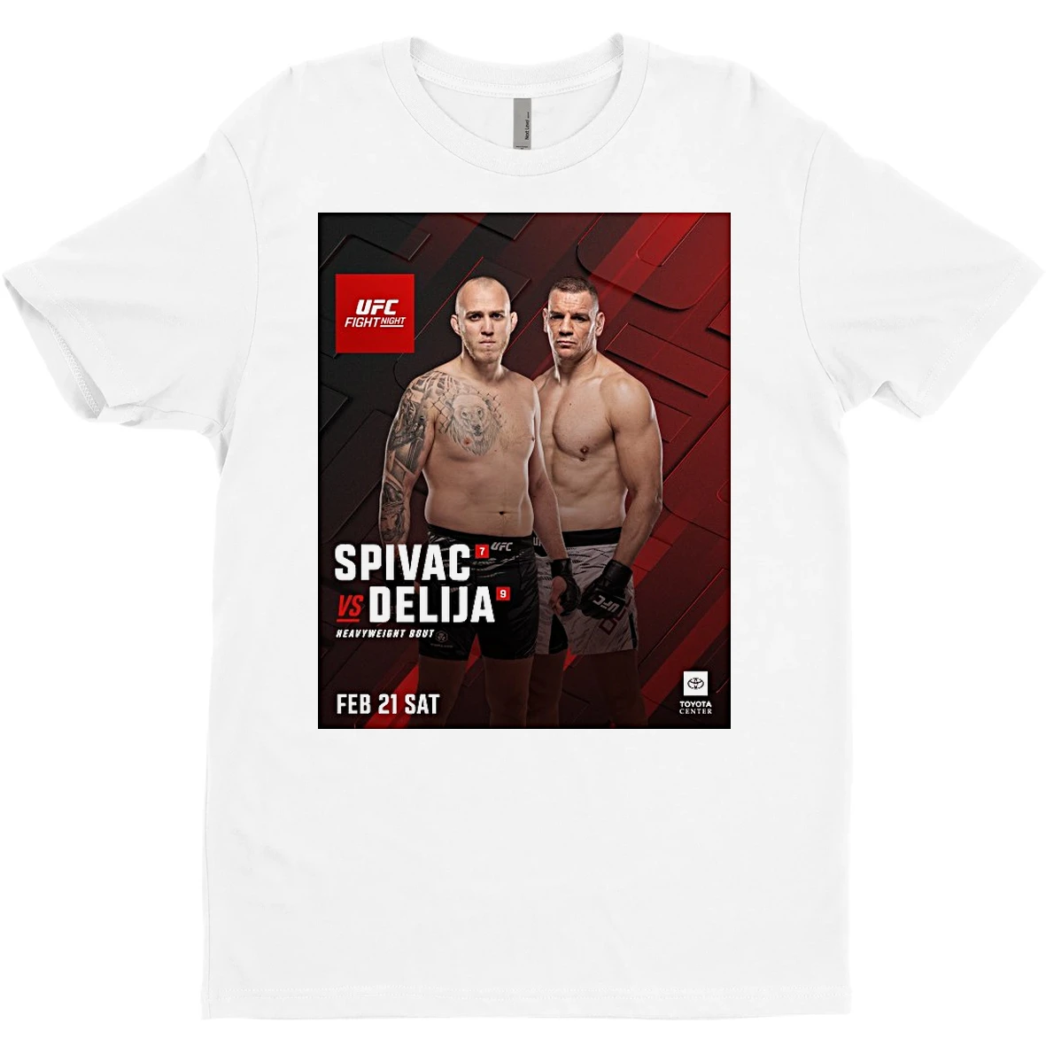 Original Spivac Vs Delija Heavyweight Bout February 21 2026 Ufc Fight Night T Shirt Sweater