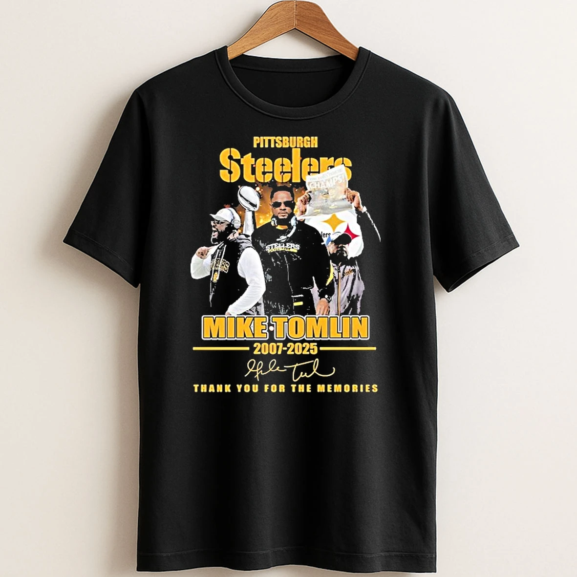 Original Steelers Mike Tomlin 2007 2025 Thank You For The Memories T Shirt Sweater