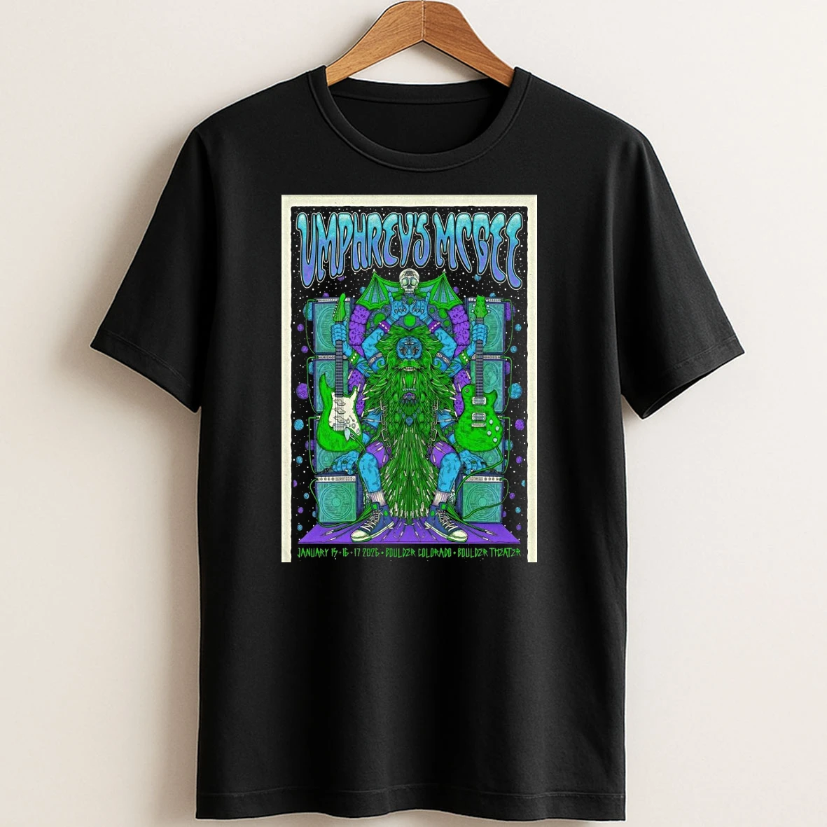 Original Umphreys Mcgee Boulder Theater Boulder Co Jan 15 17 2026 T Shirt Sweater
