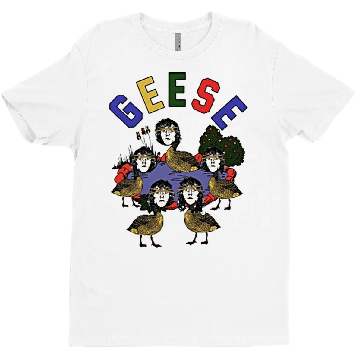 Original Vintage Surreal Goose Illustration T Shirt Sweater