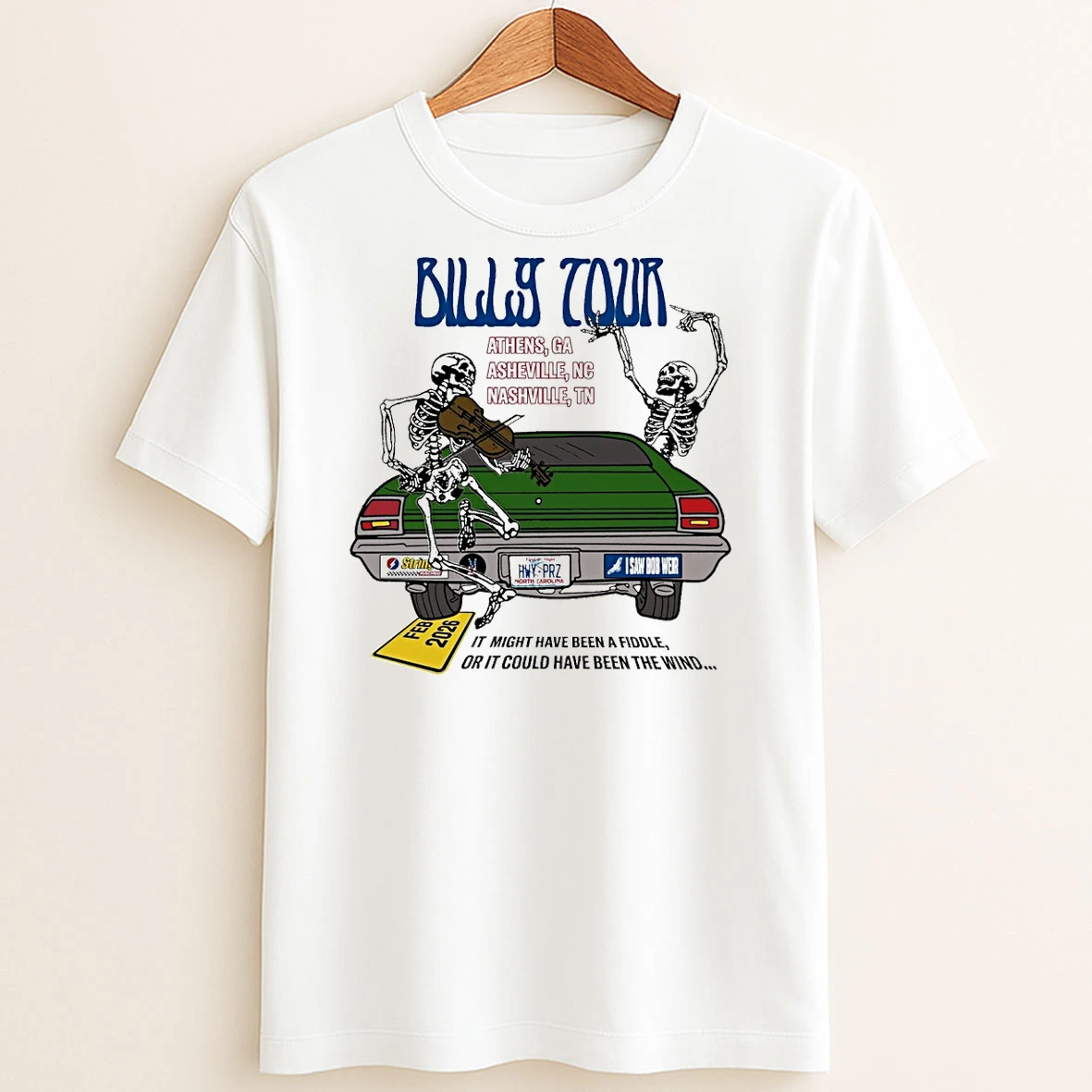 Original Billy Strings Tour 2026 Athens Ga Asheville Nc And Nashville Tn It Might Have Been A Fiddle T Shirt Sweater