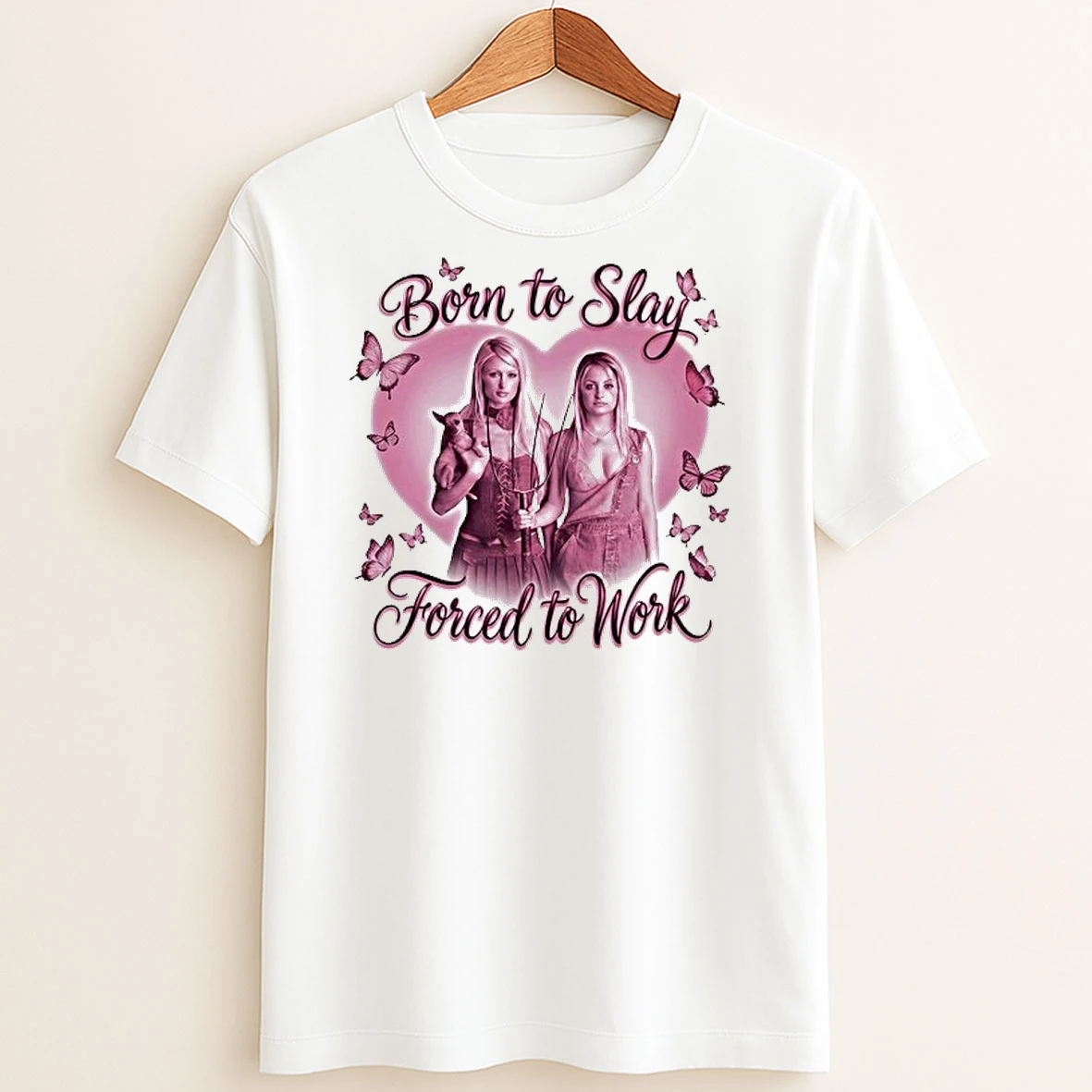 Original Born To Slay Forced To Work T Shirt Sweater