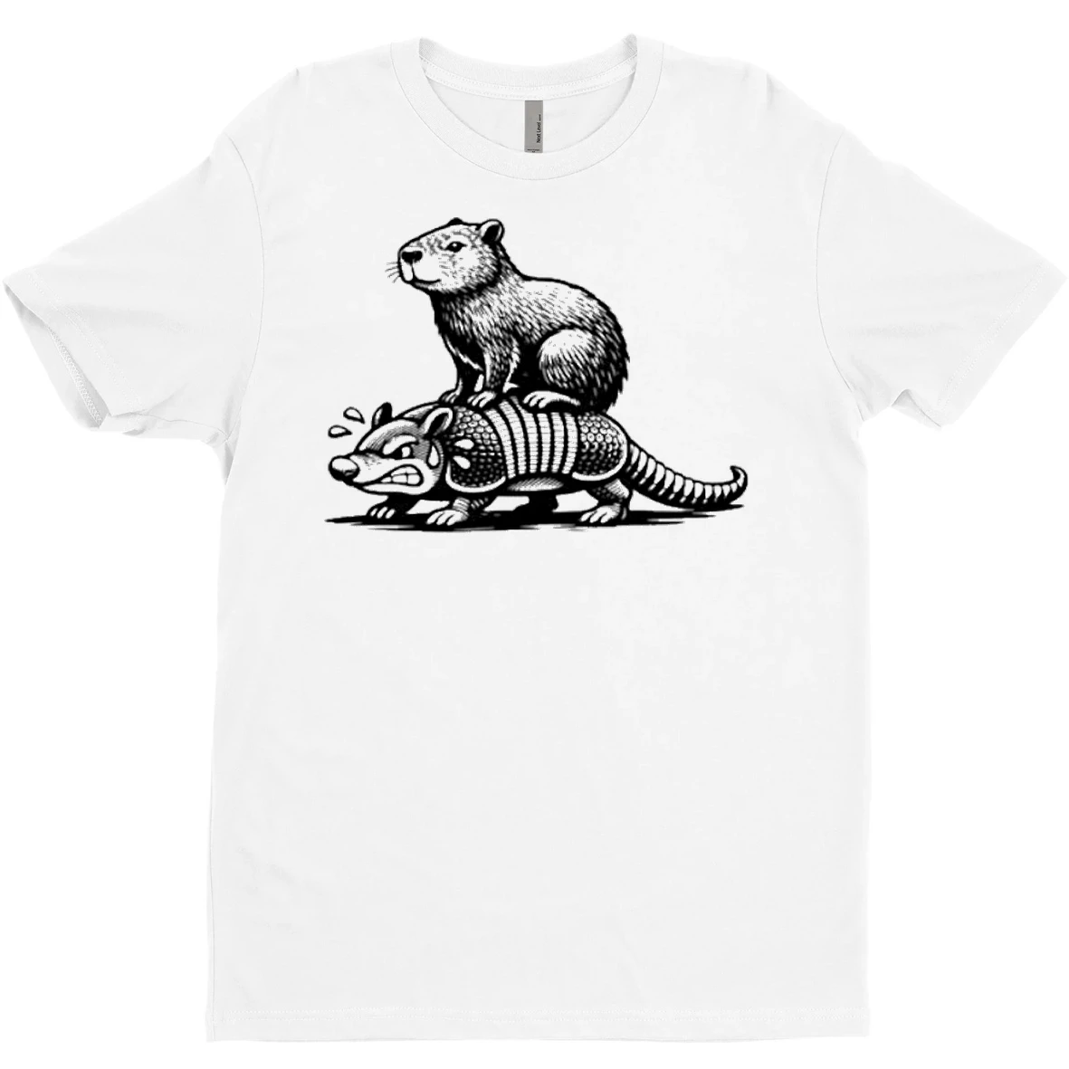 Original Capybara Riding Armadillo T Shirt Sweater