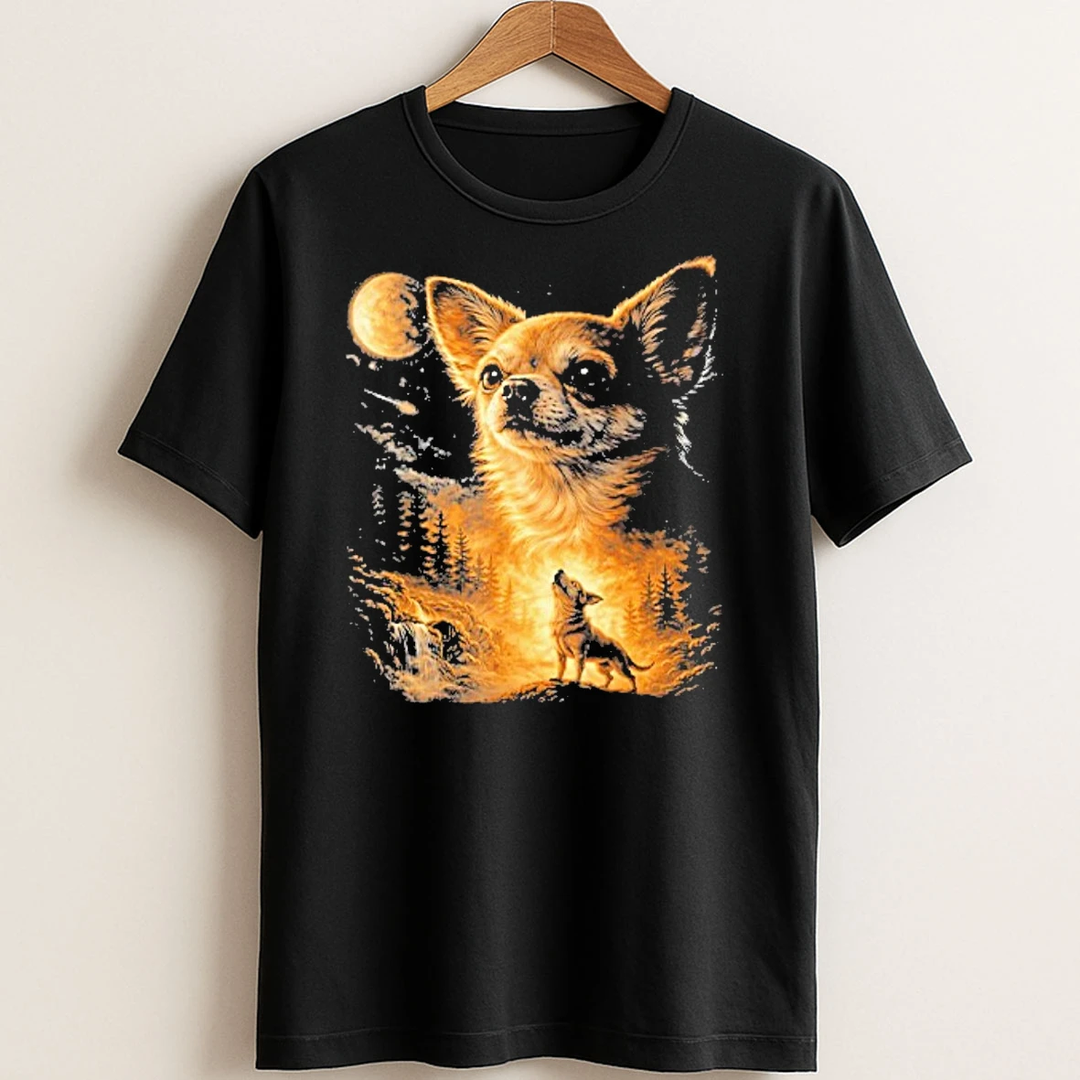 Original Chihuahua Howling To The Moon T Shirt Sweater