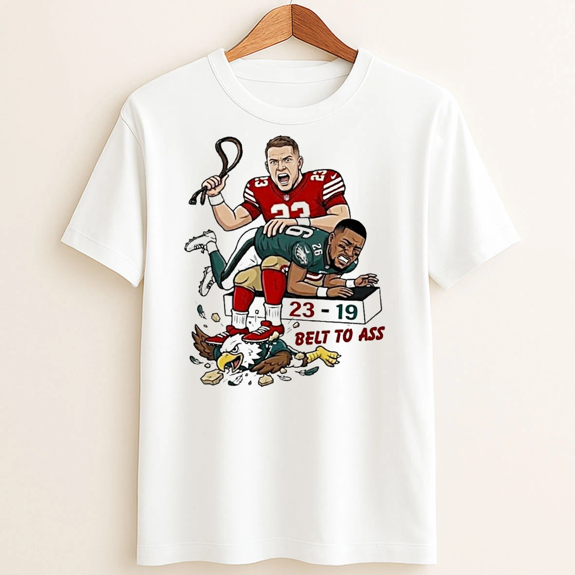 Original Christian Mccaffrey Belt To Ass Saquon Barkley 23 19 T Shirt Sweater