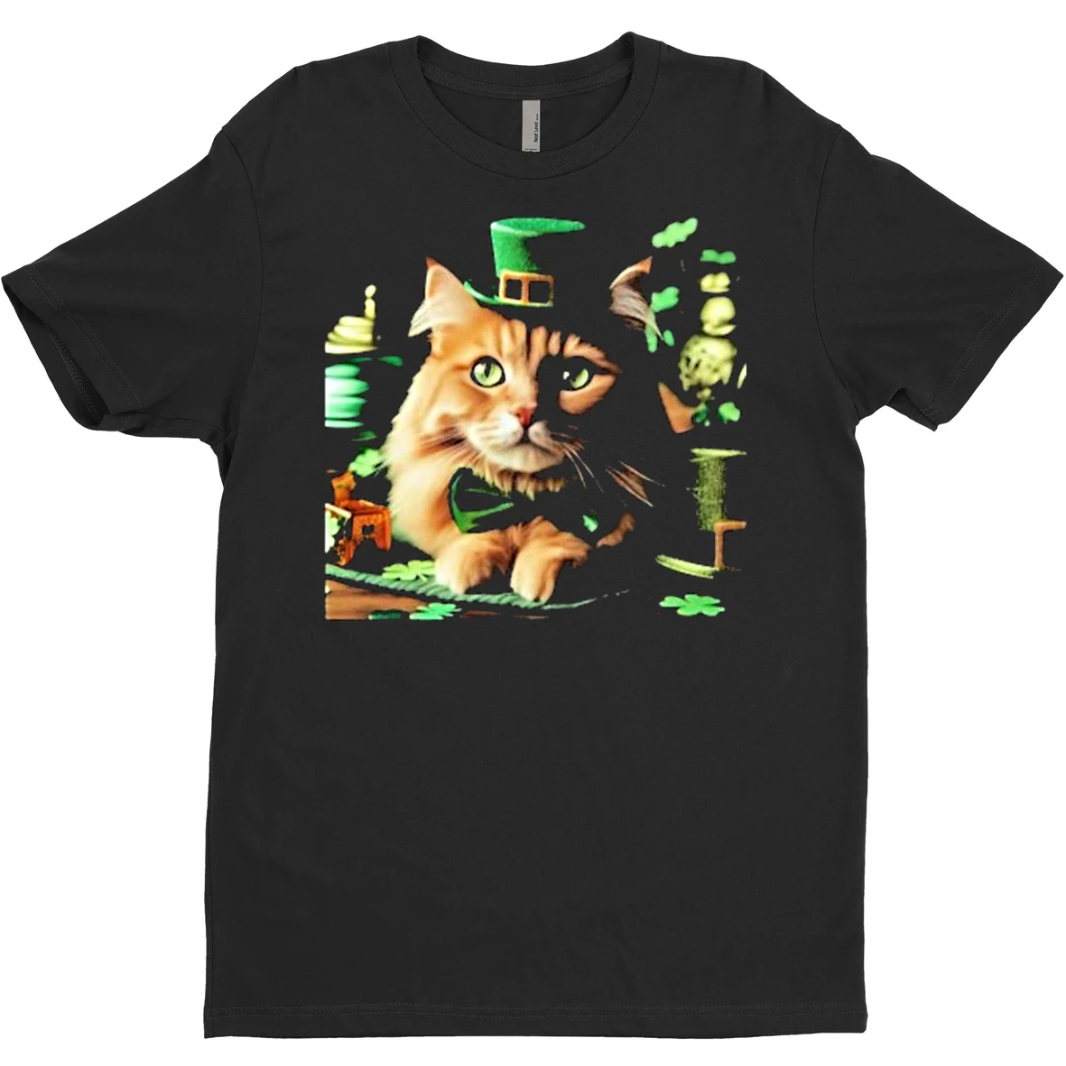 Original Festive St Patricks Day Cat Design Gradient T Shirt Sweater