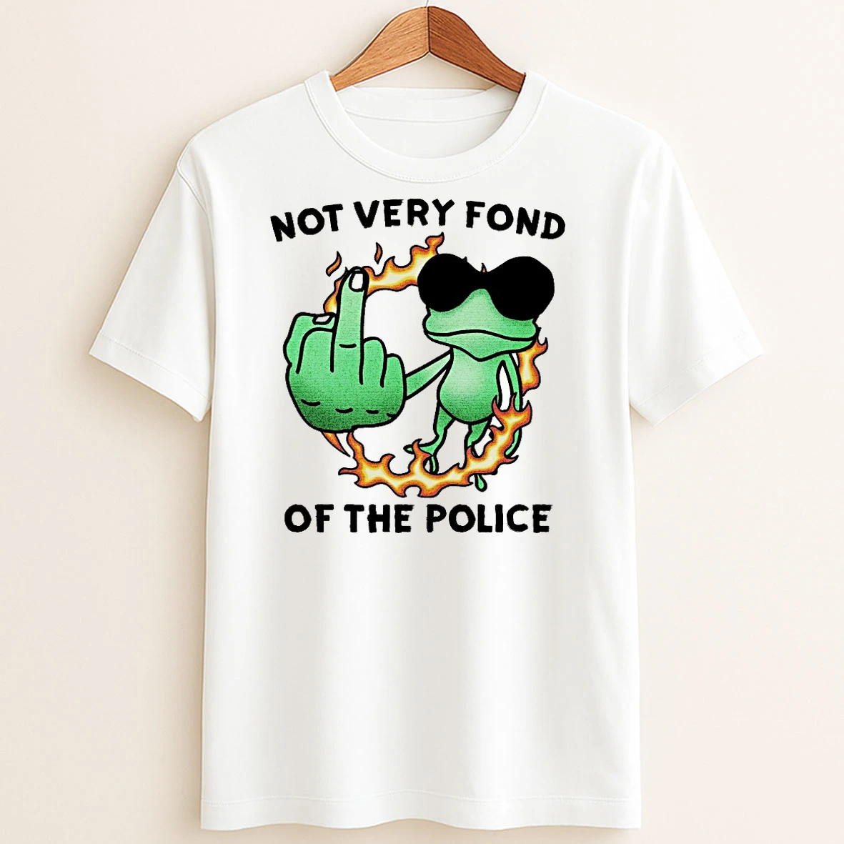 Original Frog Not Very Fond Of The Police T Shirt Sweater