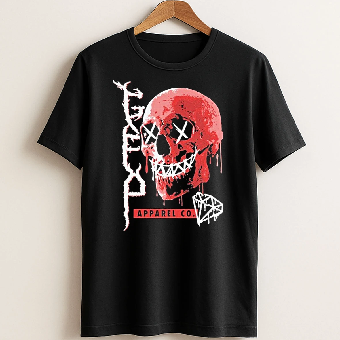 Original Gabe Farrell Productions Drippy Skull T Shirt Sweater