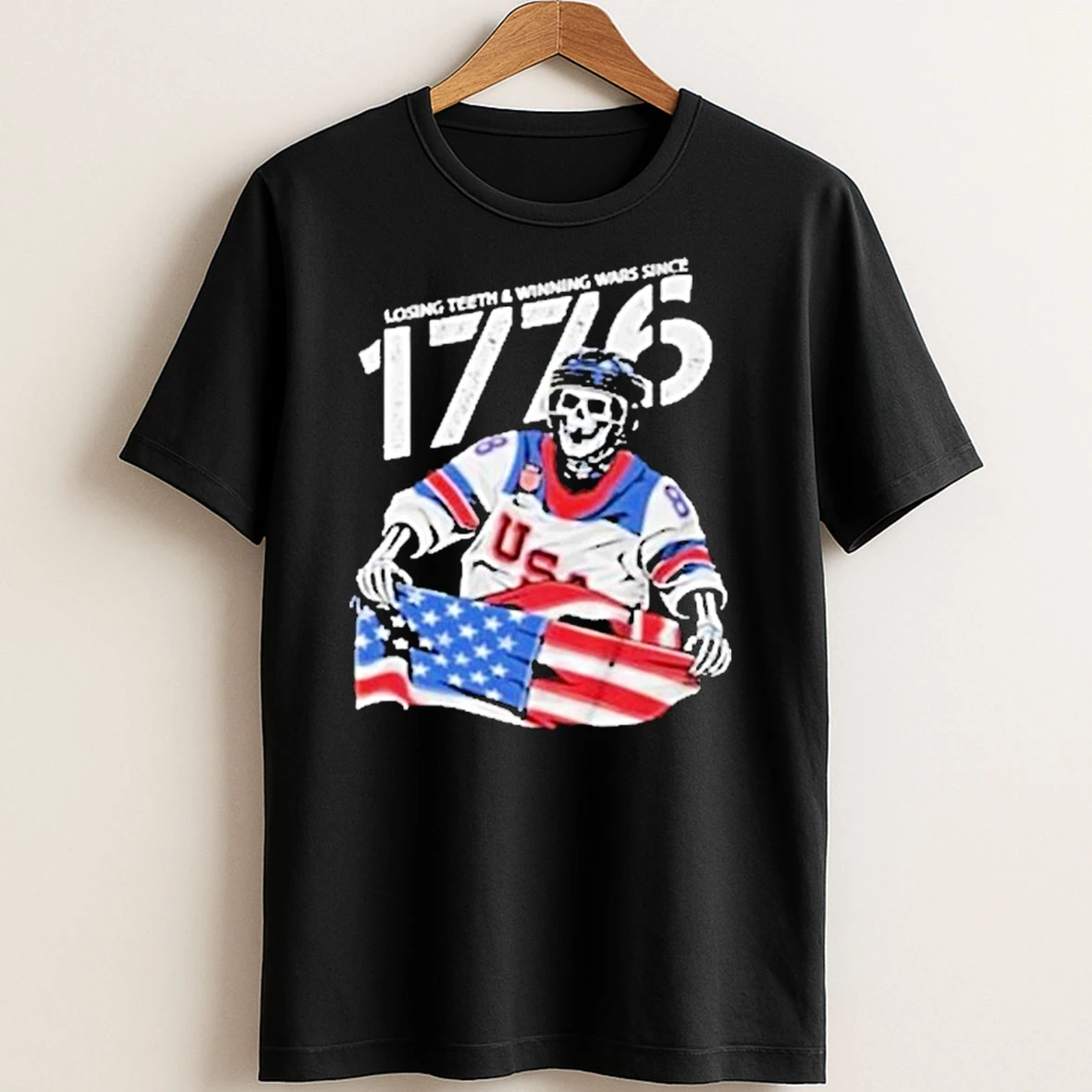 Original Jack Hughes Losing Teeth Winning Wars Since 1776 T Shirt Sweater