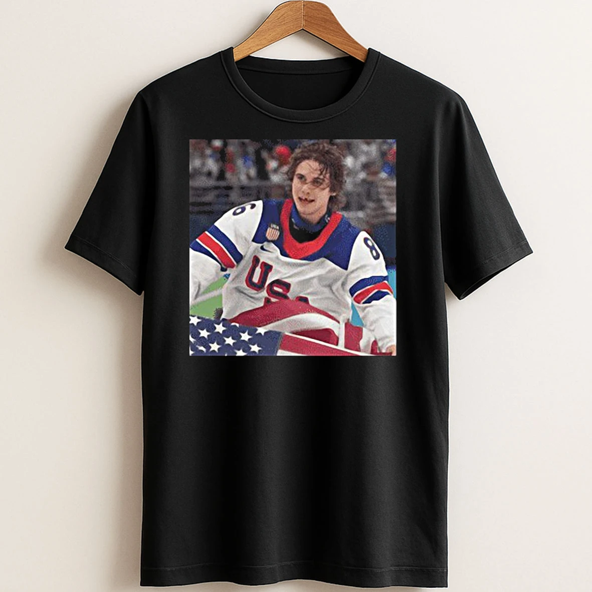 Original Jack Hughes Team Usa Olympic 2026 T Shirt Sweater