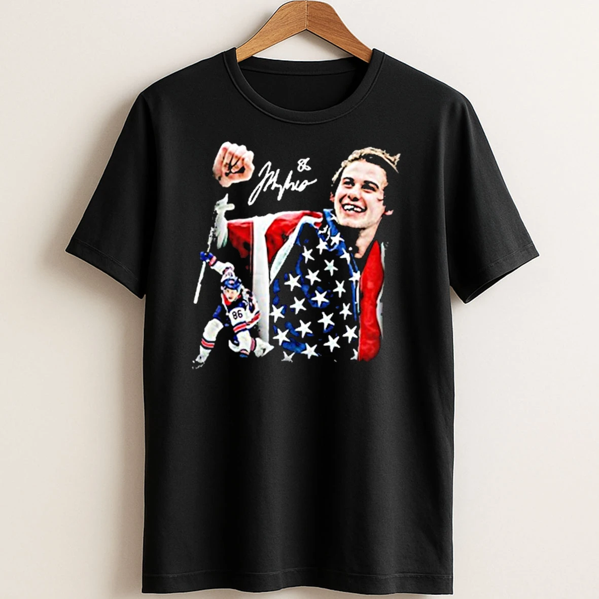 Original Jack Hughes Usa Hockey Gold 2026 T Shirt Sweater