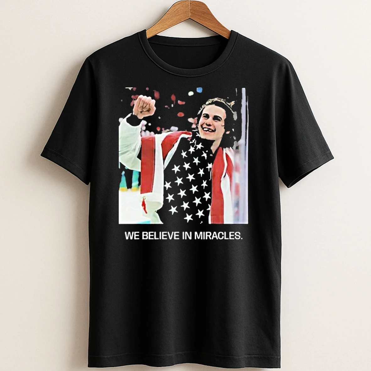 Original Jack Hughes Usa Hockey We Believe In Miracles T Shirt Sweater